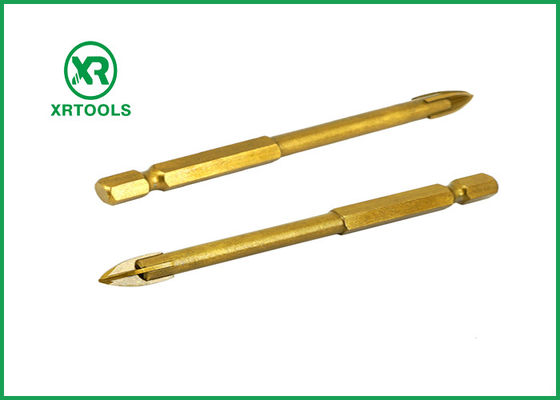 comprar Processo soldado do ouro dos bocados de broca da alvenaria do titânio cor métrica de vidro revestida fabricação em linha